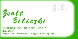 zsolt biliczki business card